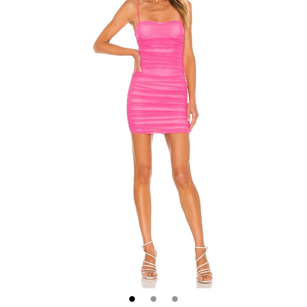 Pink Ruched Mini Dress